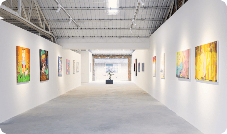 Art gallery interior