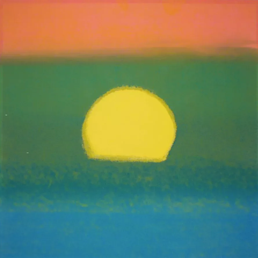 Abstract Sunset Ocean Quiet Evening - Abstract wall art