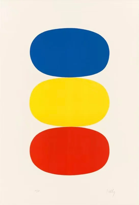 Primary Color Stacked Forms - Wall Art by Recca Art - Abstract wall art