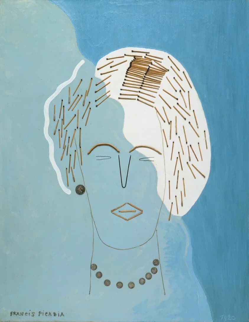 Minimalist Portrait Blue Reverie - Abstract wall art