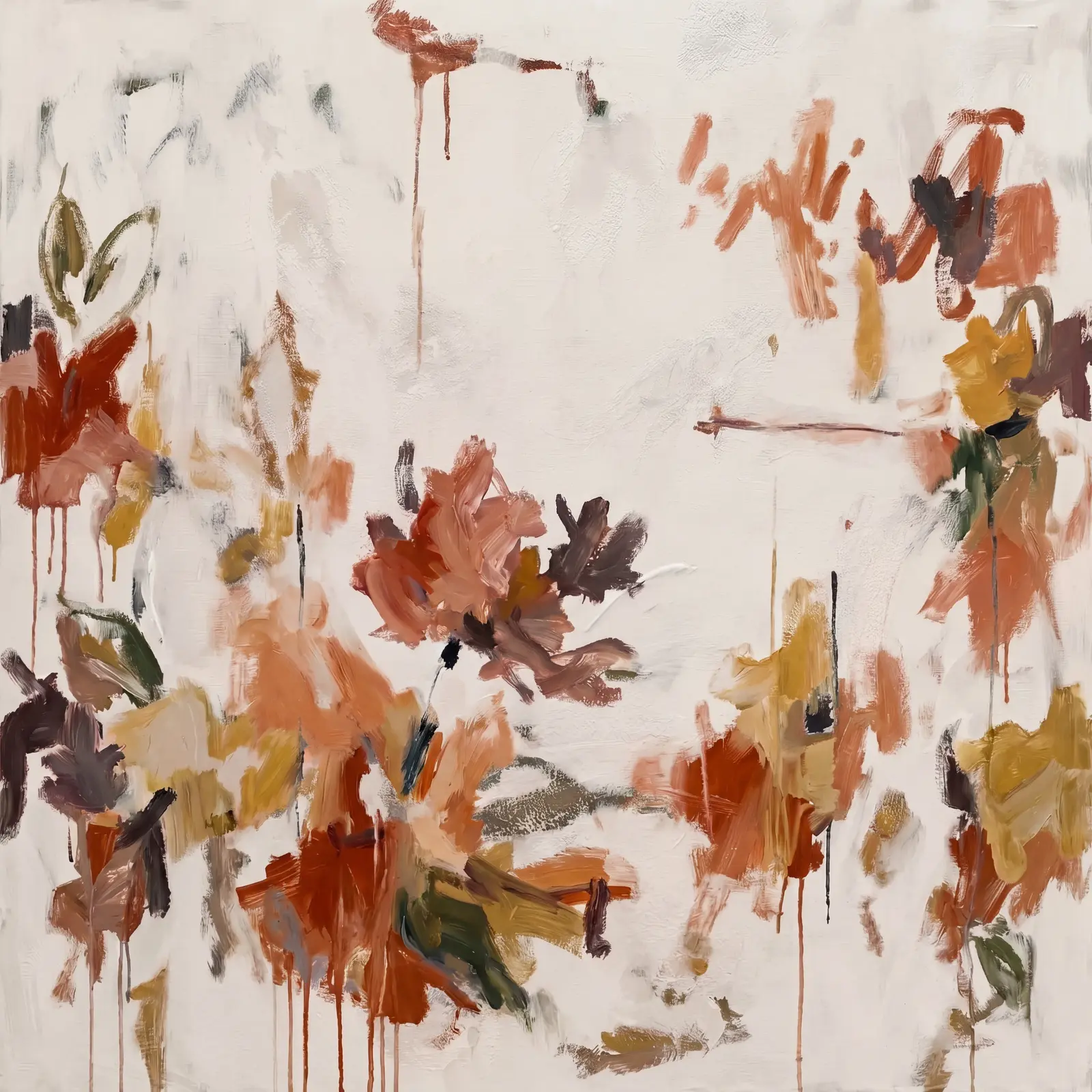 Abstract Floral Terracotta Quiet Bloom