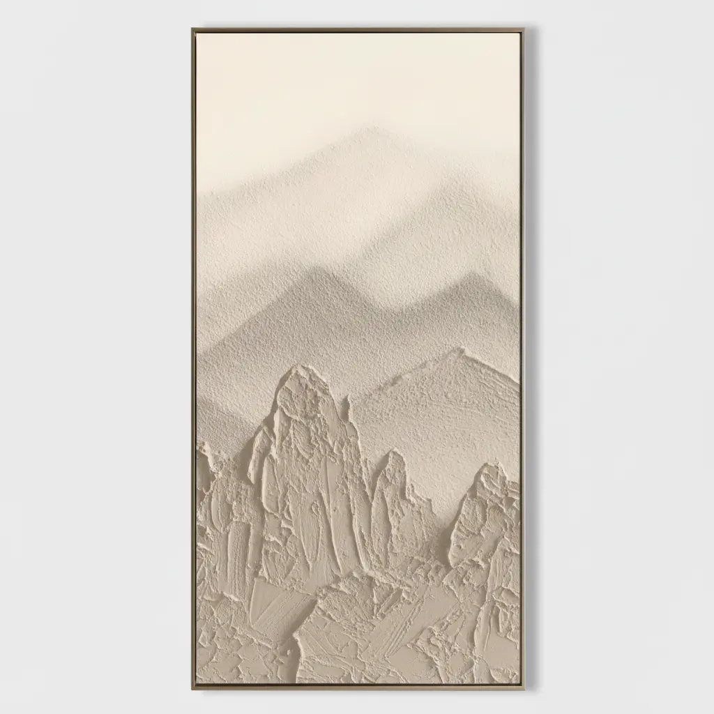 Neutral Mountain Landscape Still Range - Wall Art by Fir Gallery