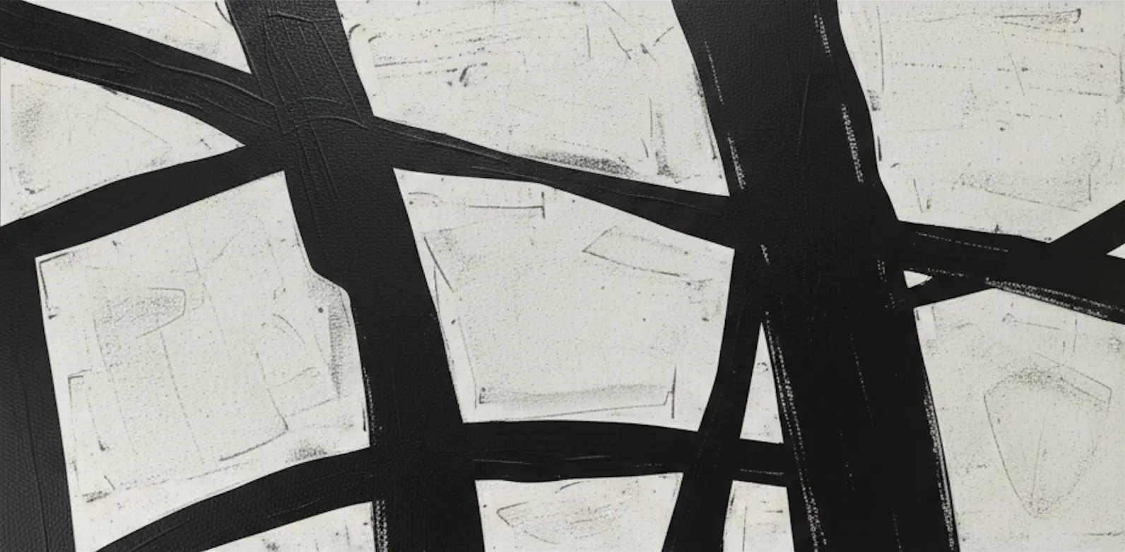 Monochrome Abstract Torn Interval - Wall Art by Fir Gallery