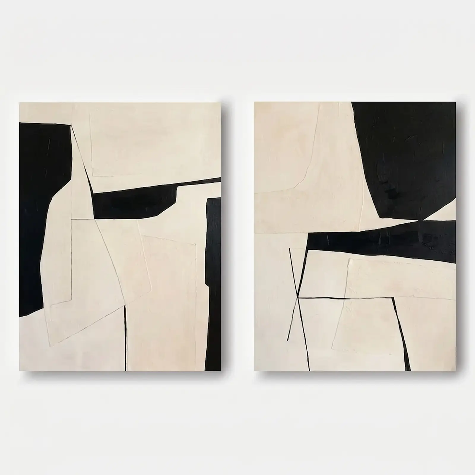 Monochrome Geometric Held Apart