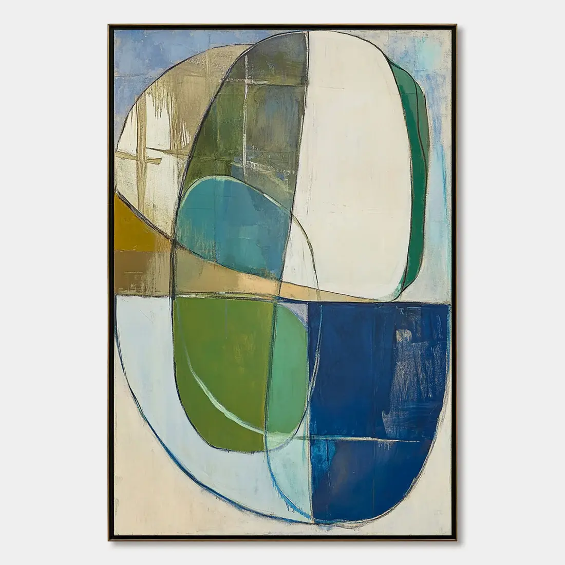Abstract Blue Green Quiet Orbit