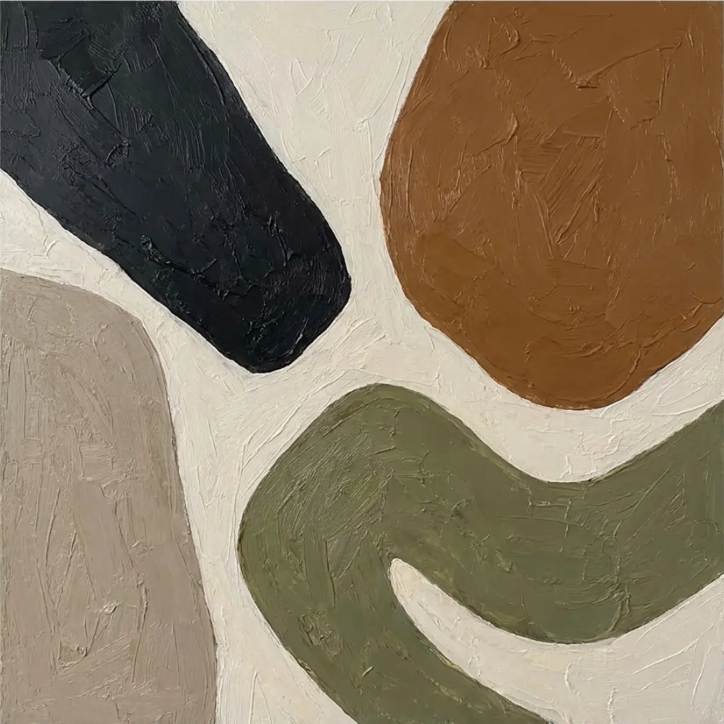 Neutral Abstract Organic Still Ground