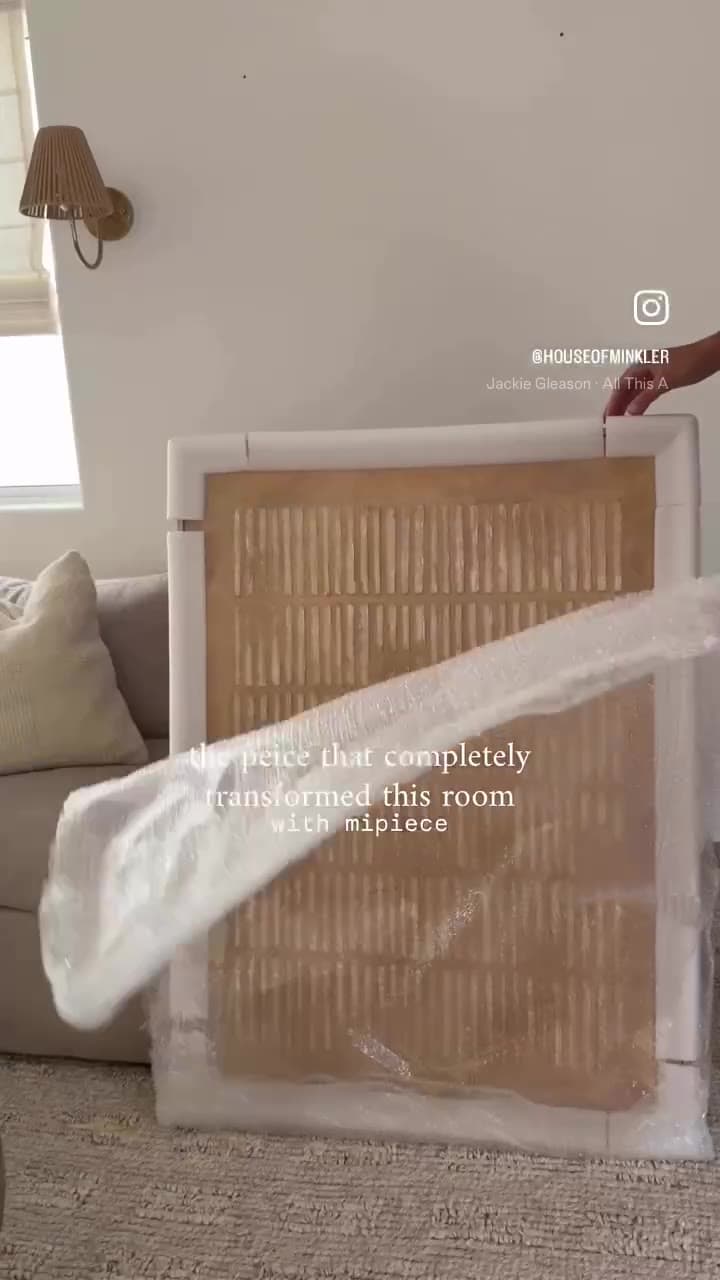Customer story showing mipiece artwork in a real home