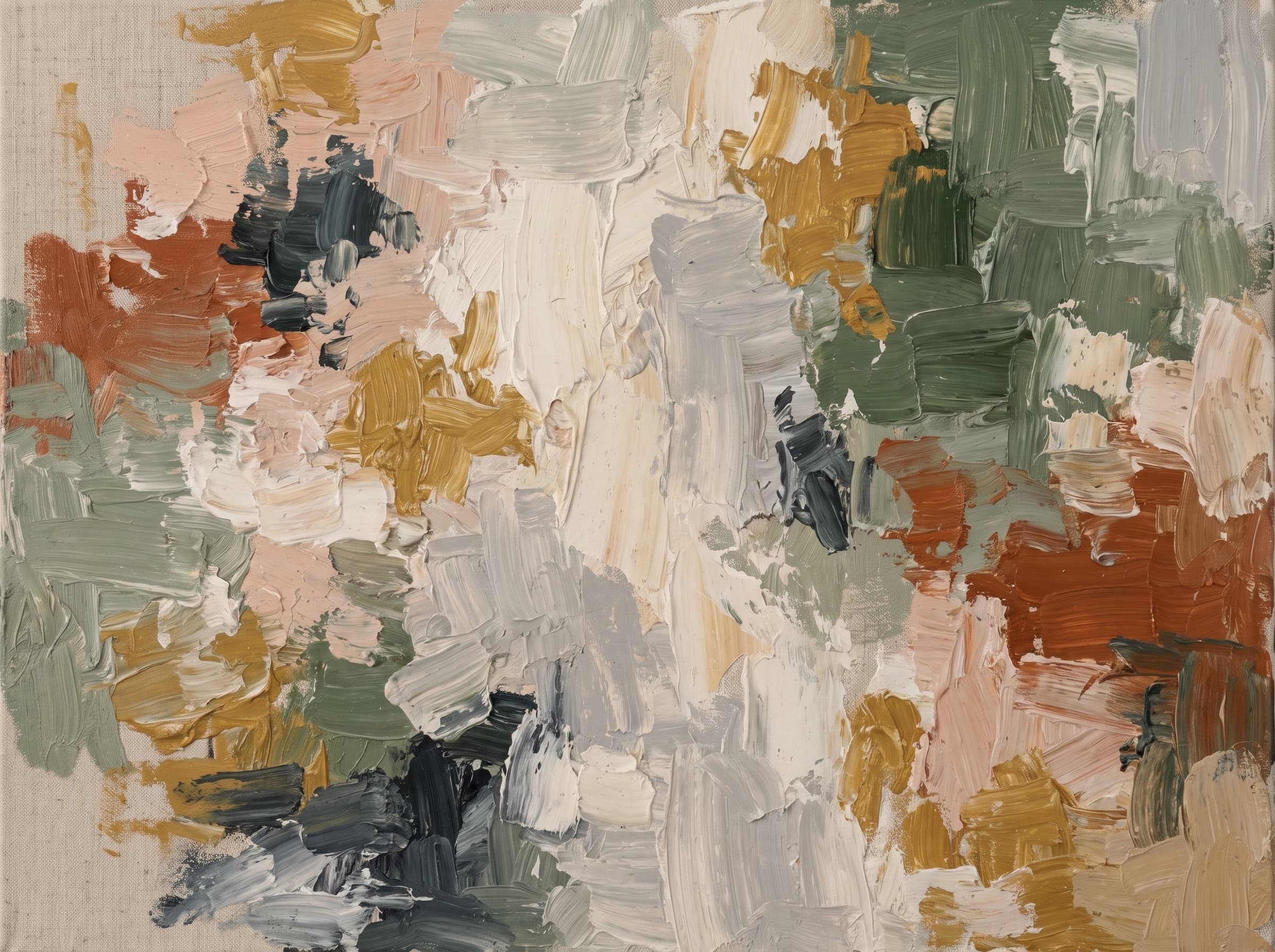 Textured Abstract Neutral Quiet Ground - Painting by Fir Gallery - Abstract wall art