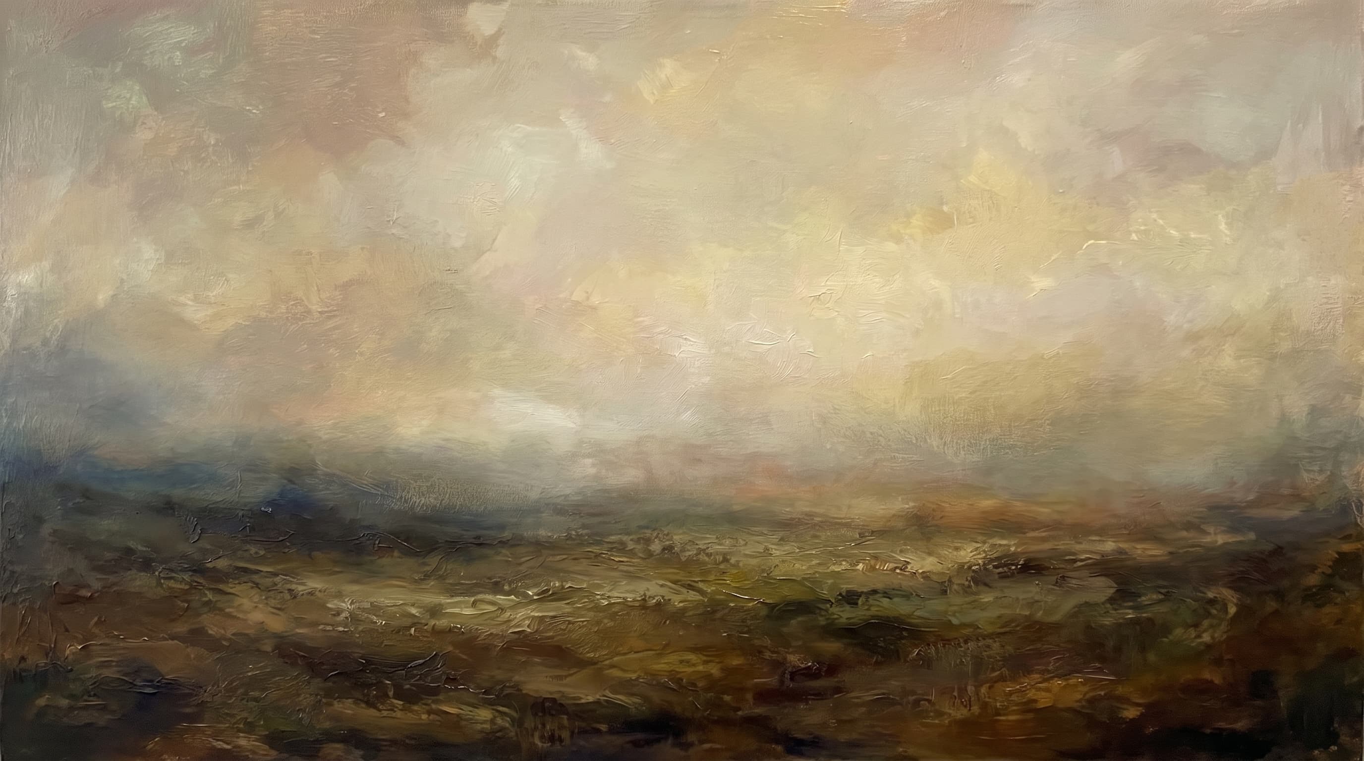Moody Abstract Horizon Landscape Canvas Wall Art