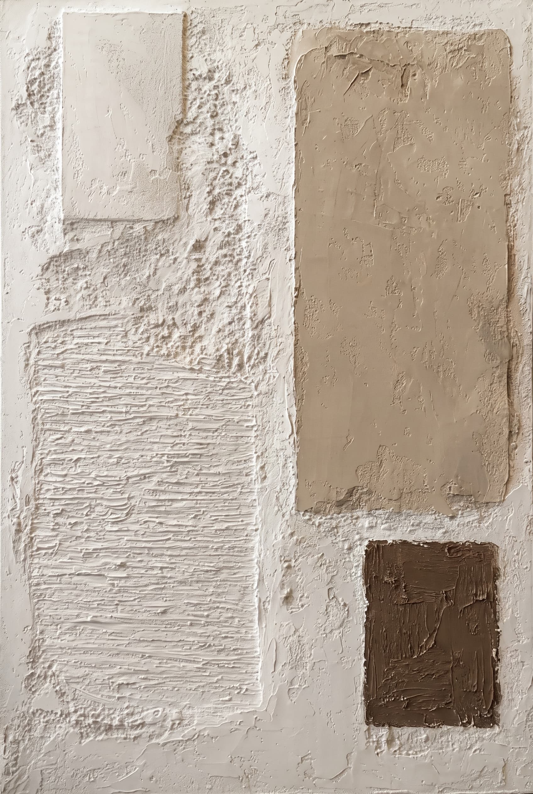 Neutral Geometric Textured Wabi Sabi Canvas Wall Art