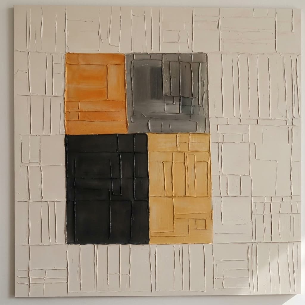 Textured Color Block Quadrants