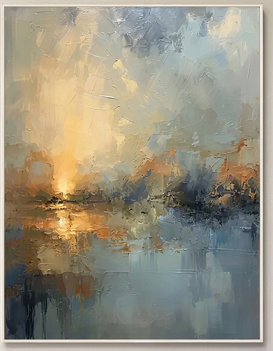 Abstract Sunset Landscape Quiet Glow