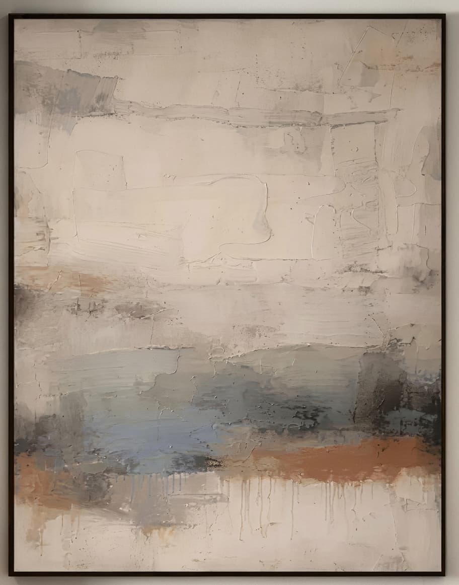 Textured Abstract Landscape Quiet Horizon