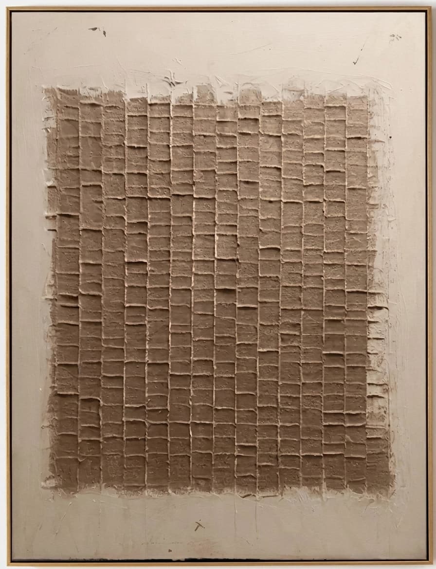 Textured Grid Relief Quiet Order