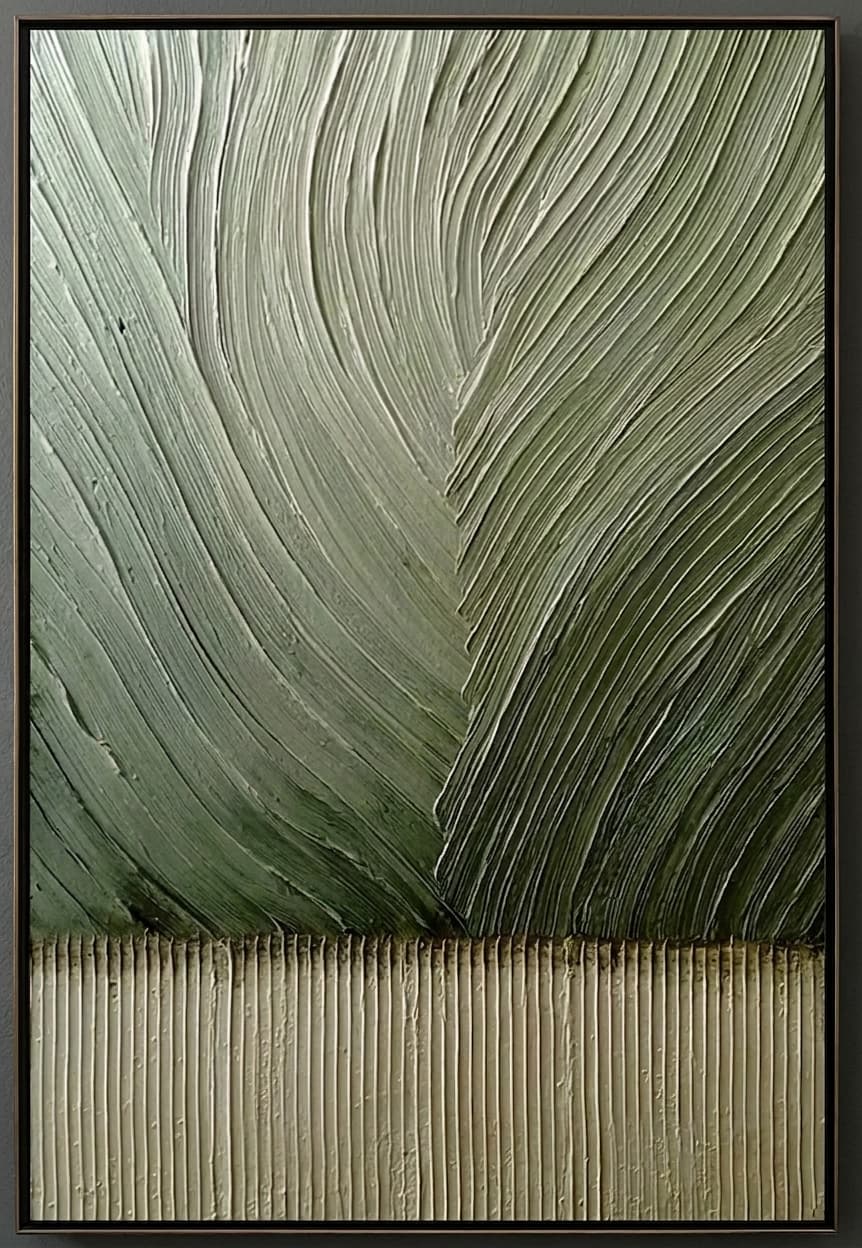 Textured Green Landscape Descent