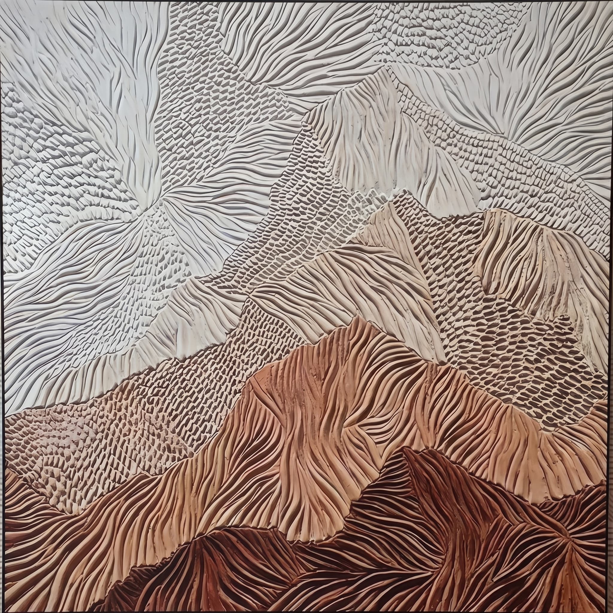 Textured Mountain Landscape Descent