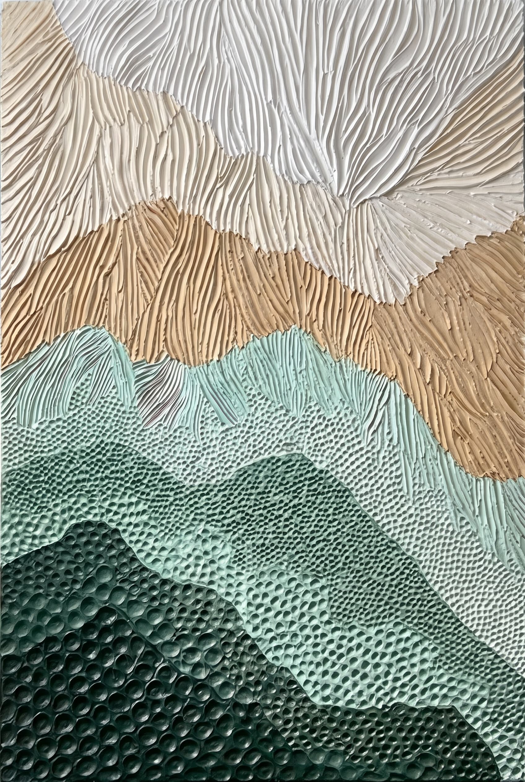 Textured Mountain Landscape Descent
