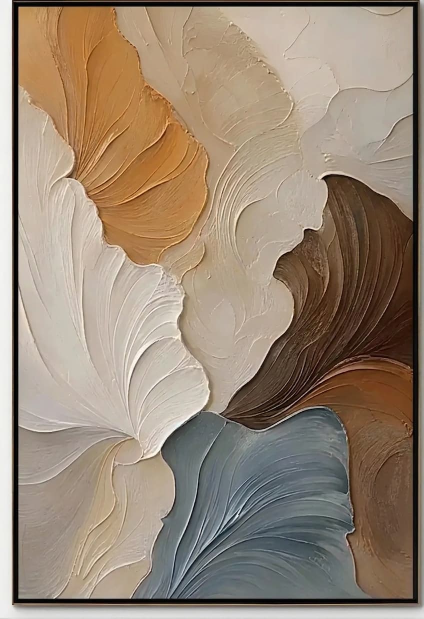 Textured Abstract Petals Warm Drift