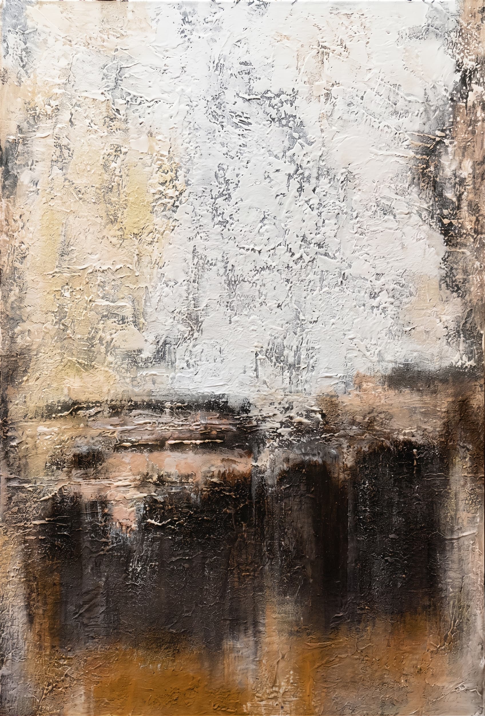 Textured Abstract Landscape Quiet Divide