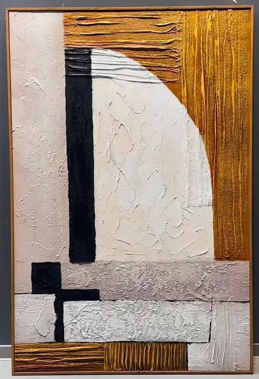 Textured Geometric Abstract Quiet Divide