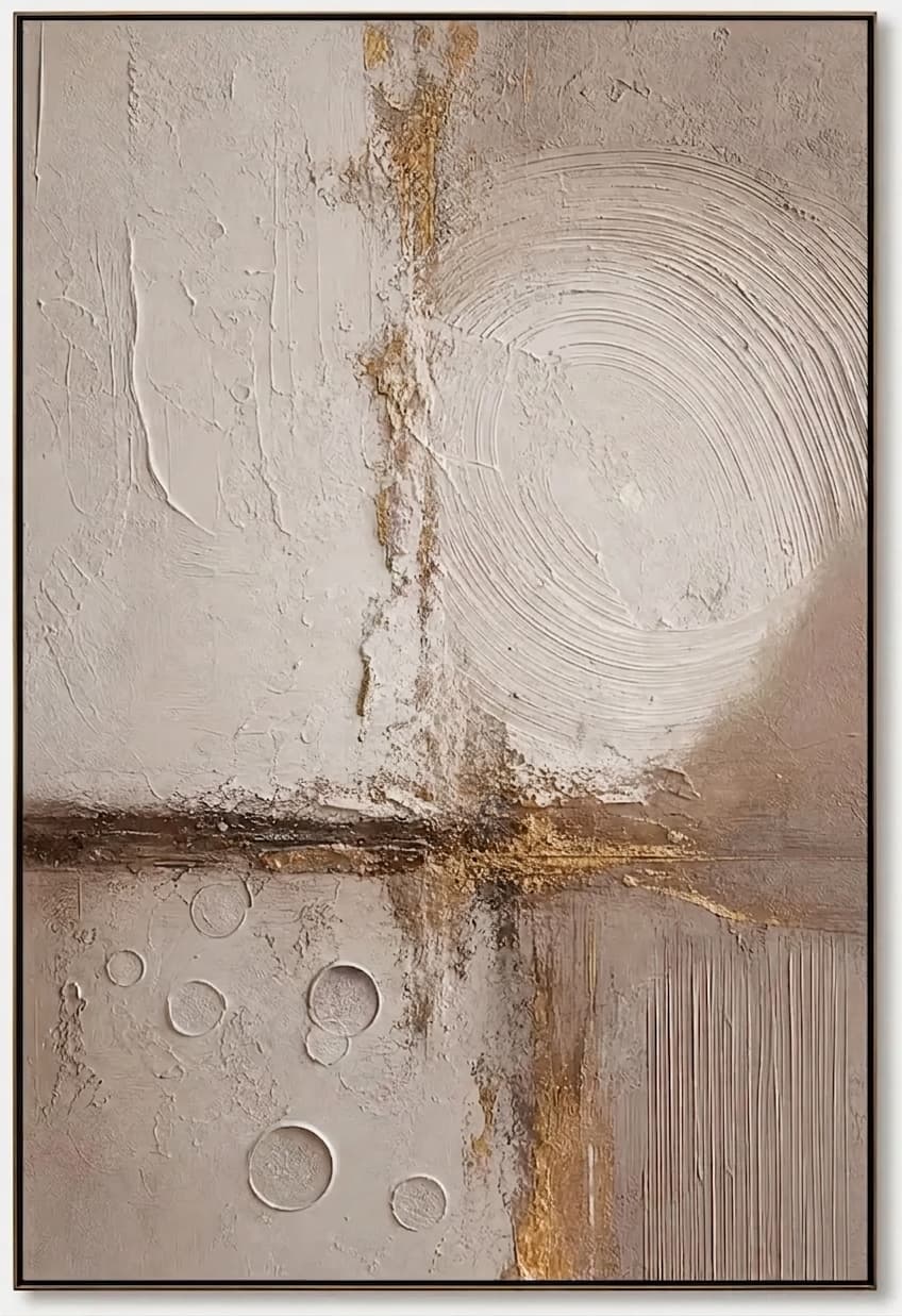 Textured Abstract Gold Convergence