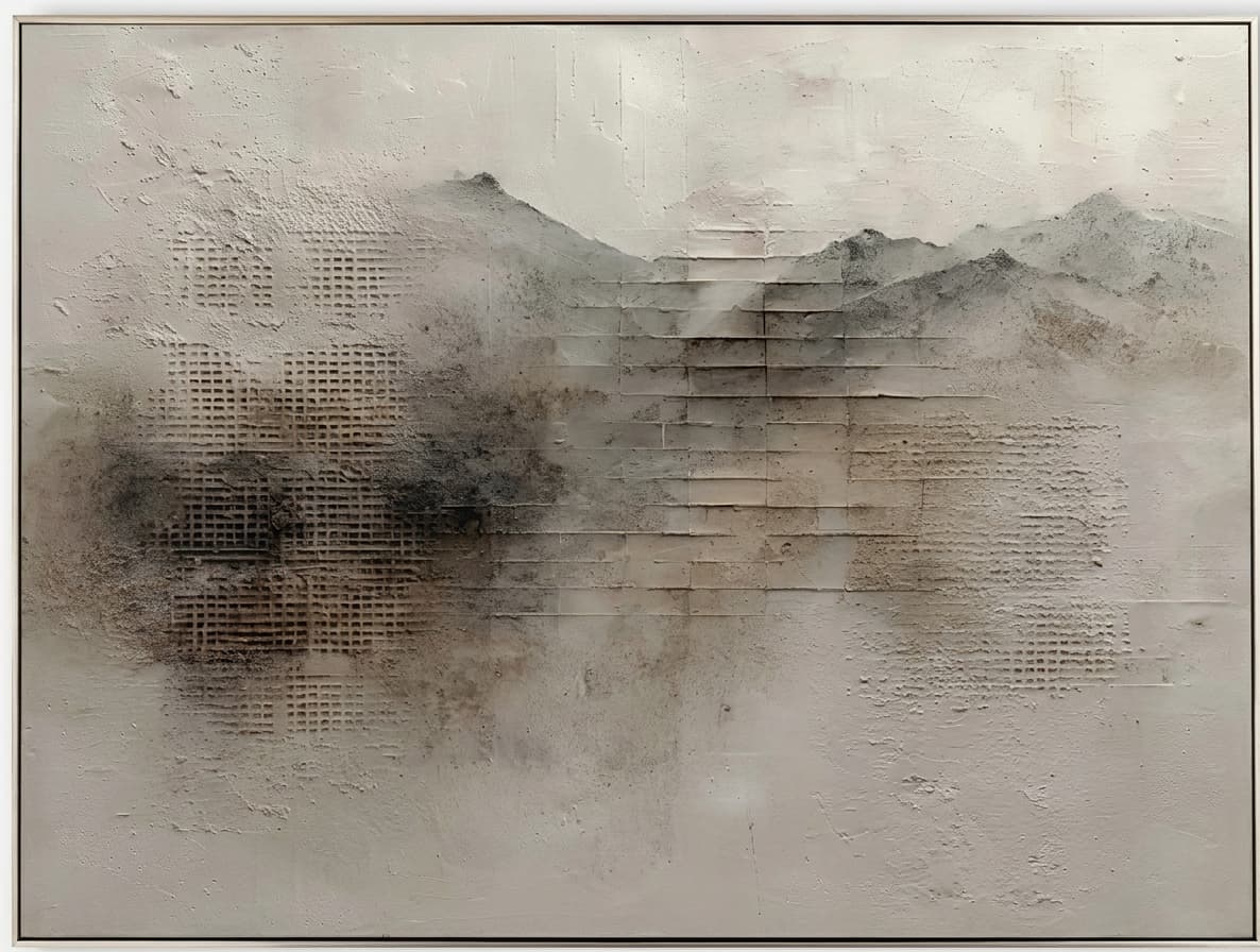 Textured Mountain Landscape Distant Ranges