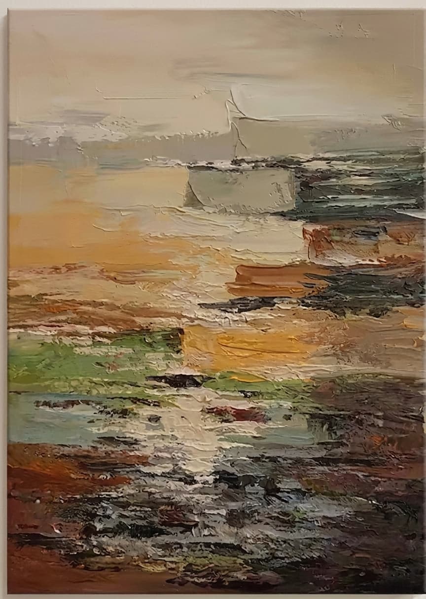 Abstract Coastal Landscape Low Tide
