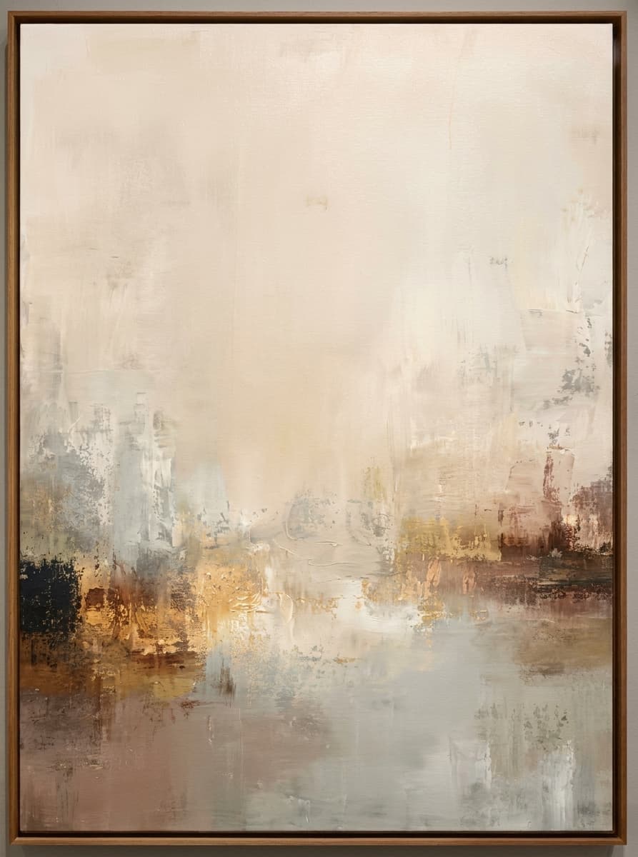 Abstract Landscape Gold Quiet Horizon