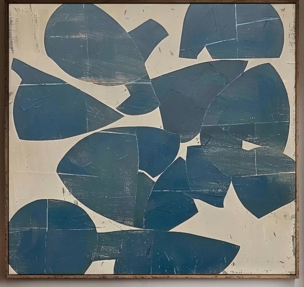 Abstract Blue Fragments Suspended