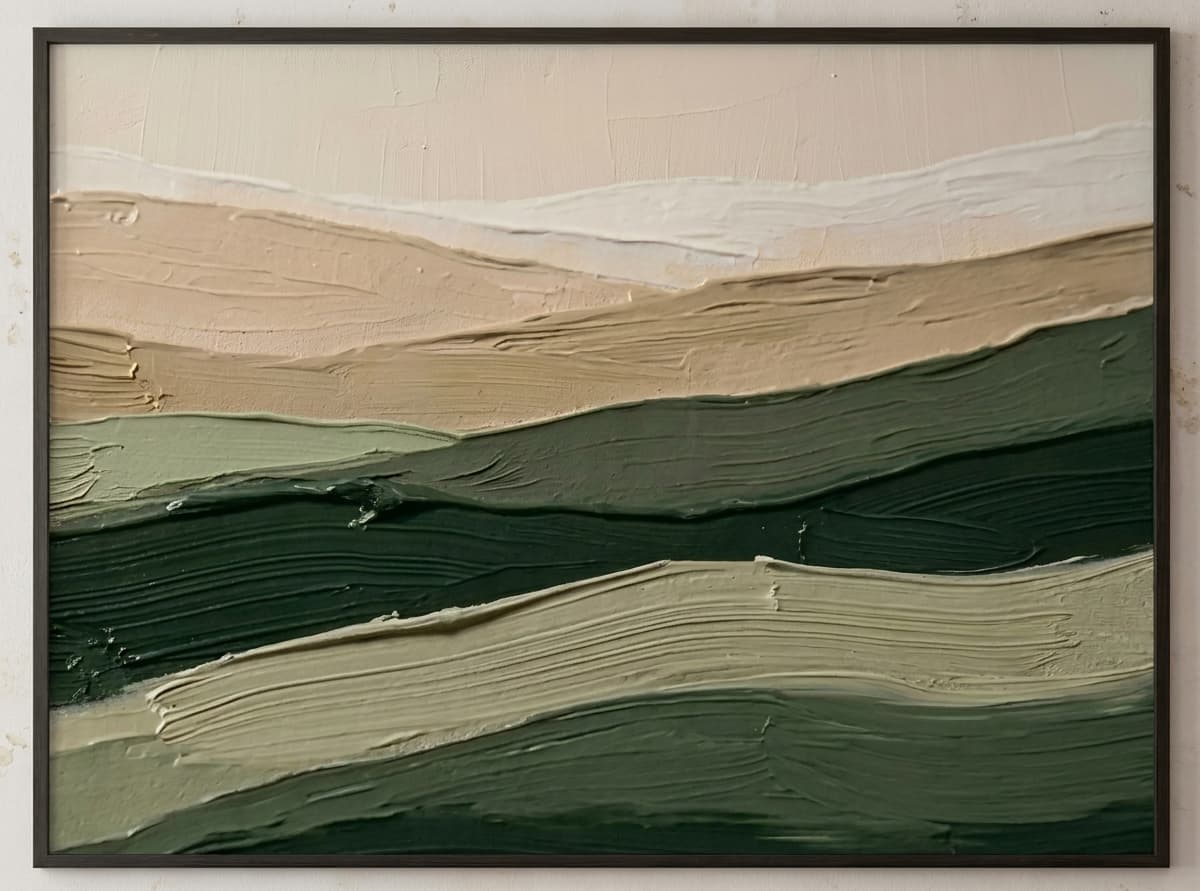 Textured Landscape Green Ridges