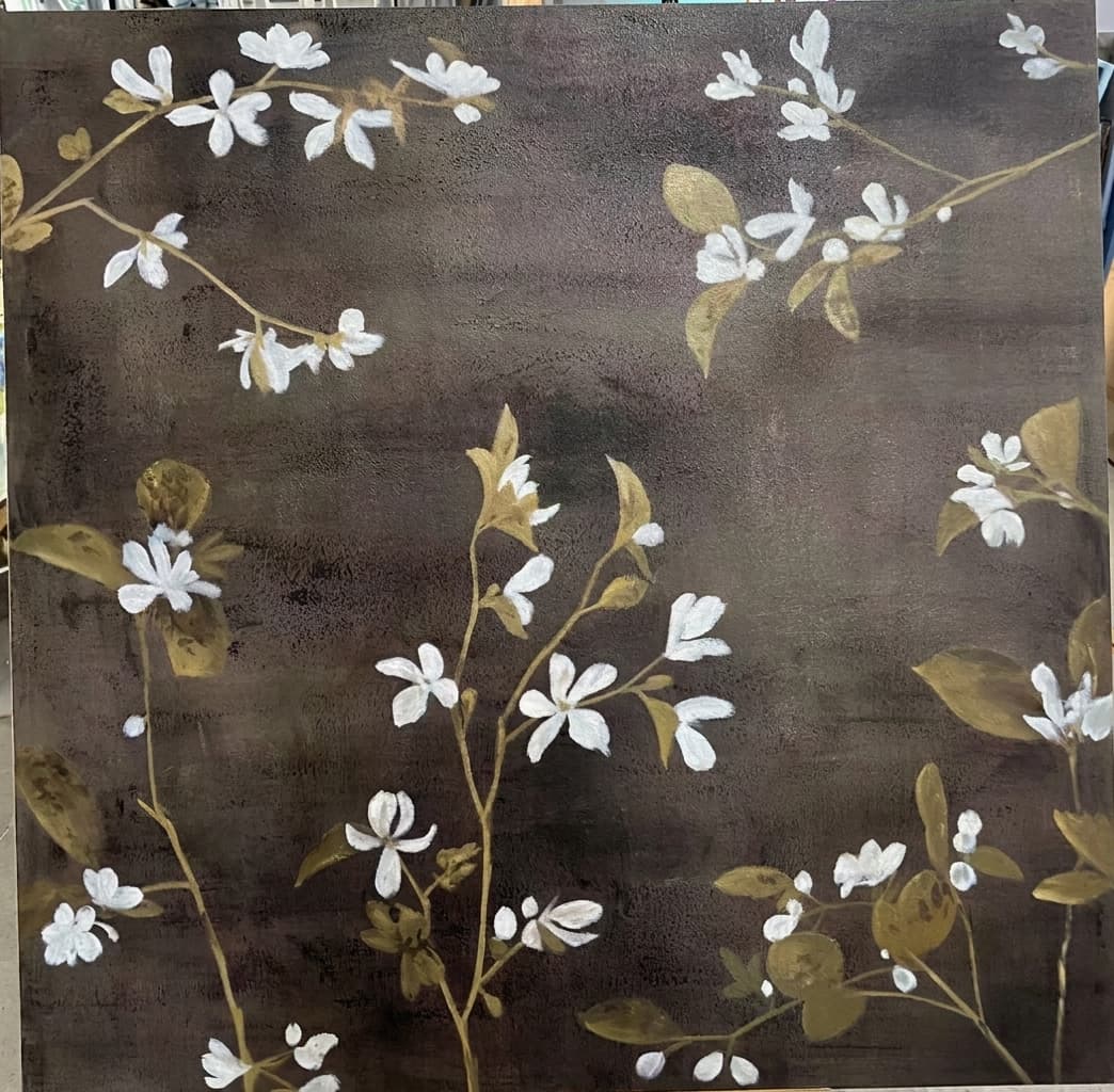 Botanical Floral Branches Nightfall