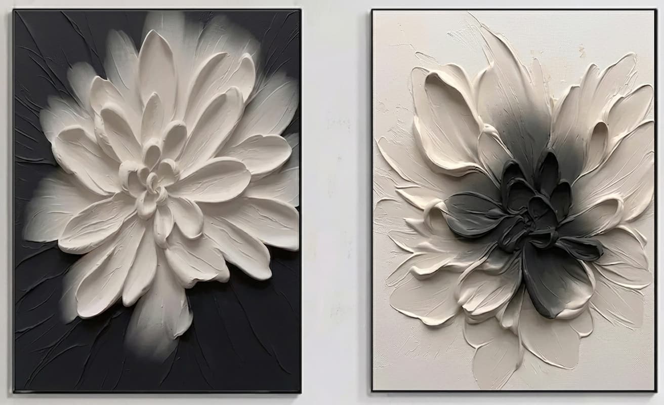 Textured Botanical Dahlia Bloom