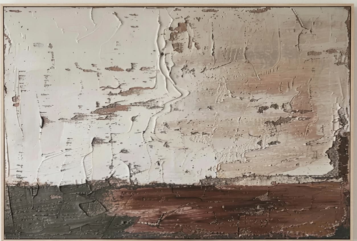 Textured Abstract Landscape Quiet Horizon