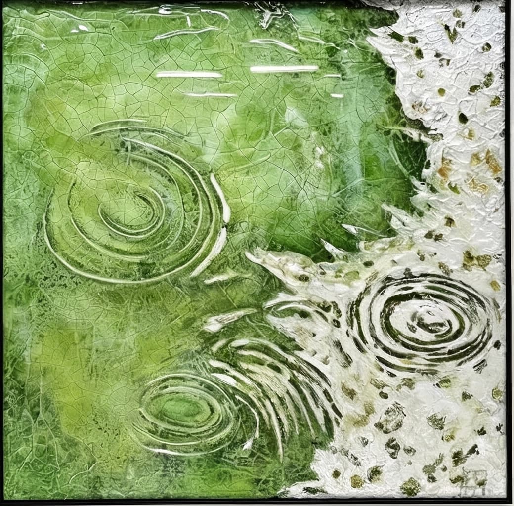 Textured Green Ripples Confluence