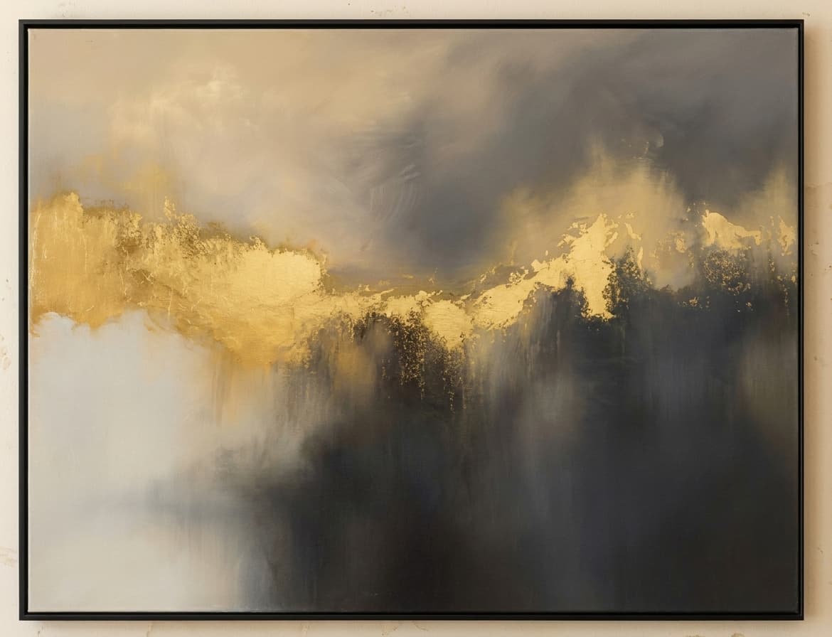 Gold Abstract Landscape Aftermath