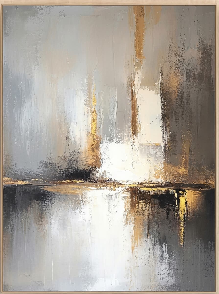 Abstract Gold Skyline Reflection