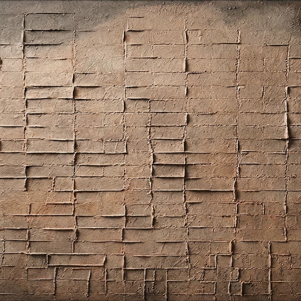Textured Plaster Grid Quiet Order
