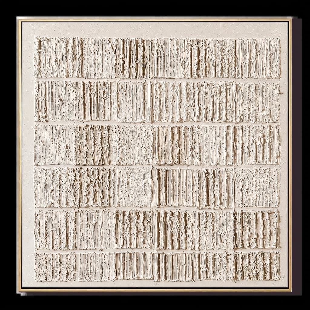Textured Plaster Grid Quiet Rows