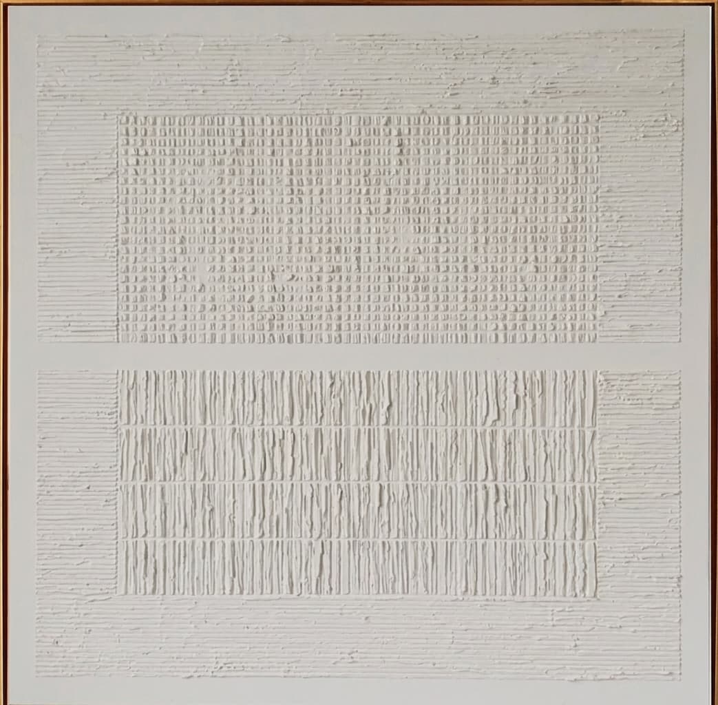 Textured Plaster Grid Quiet Order
