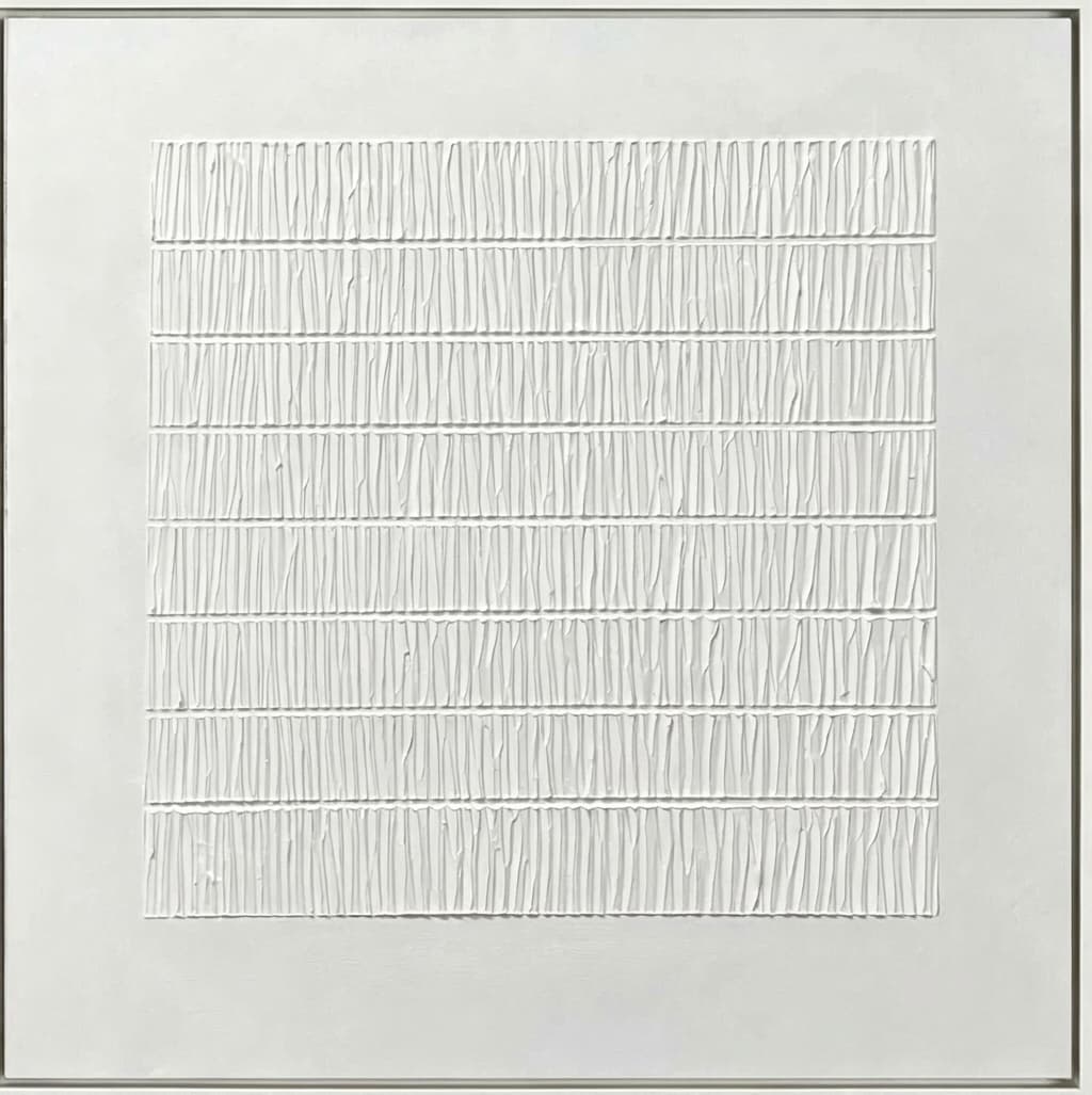 Textured White Ridges Quiet Rows