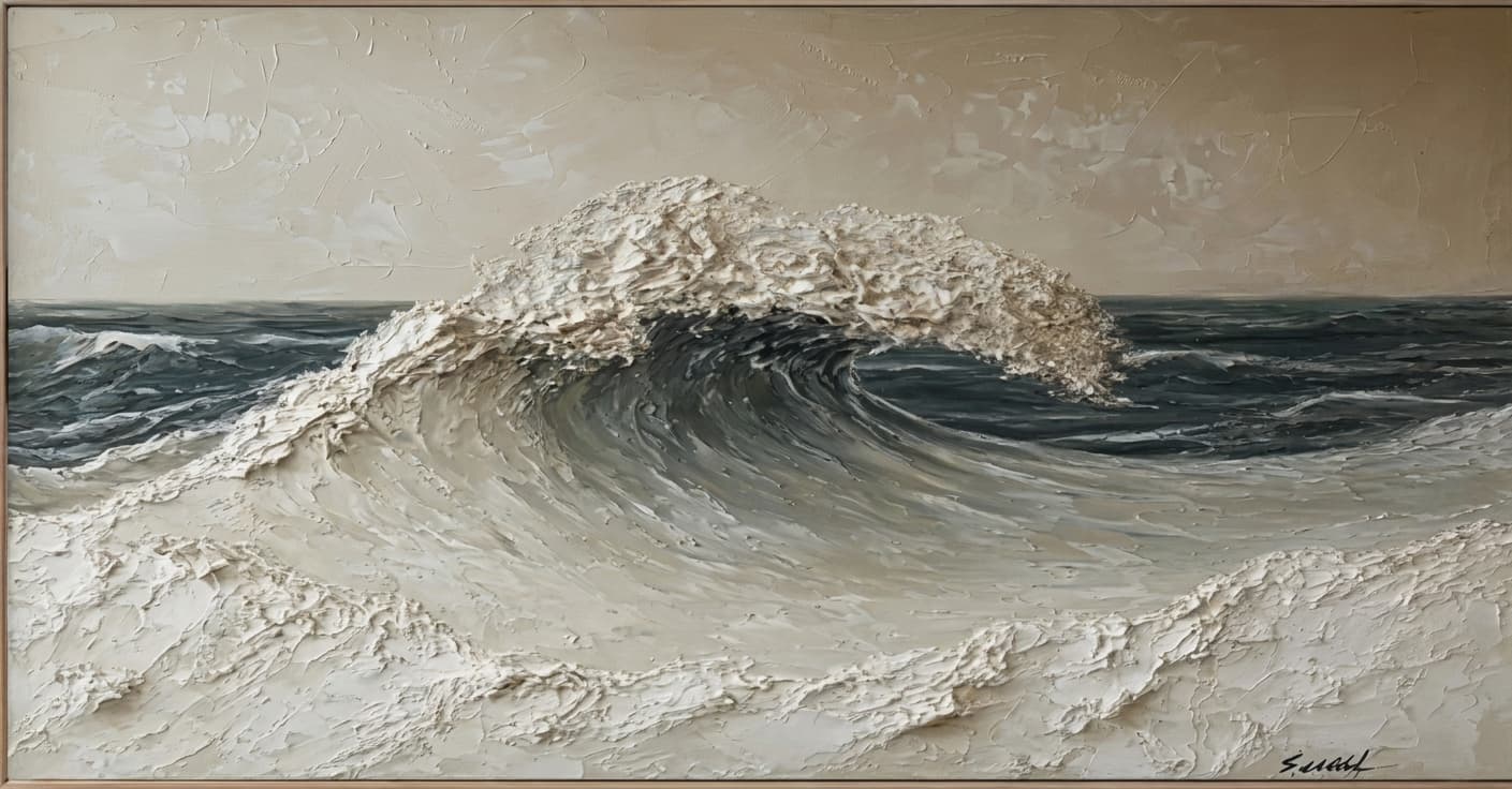 Textured Ocean Wave Crestfall