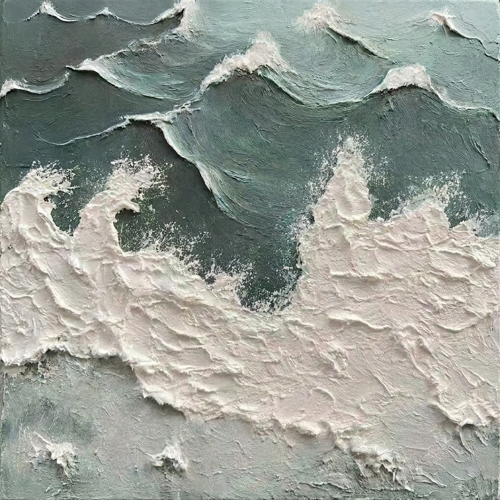 Abstract Ocean Wave Shore Break - Wall Art by Fir Gallery - Abstract wall art