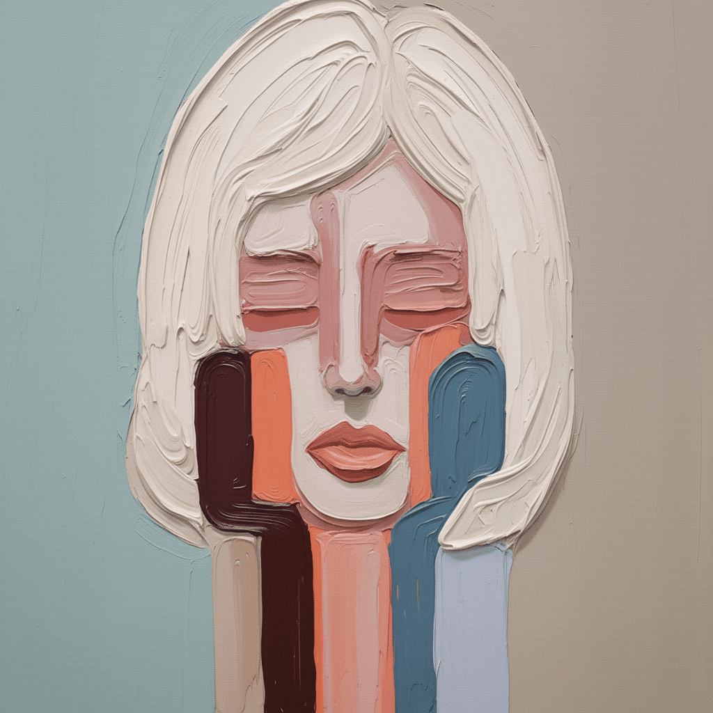 Minimalist Face Portrait Soft Still - Wall Art by Fir Gallery - Abstract wall art