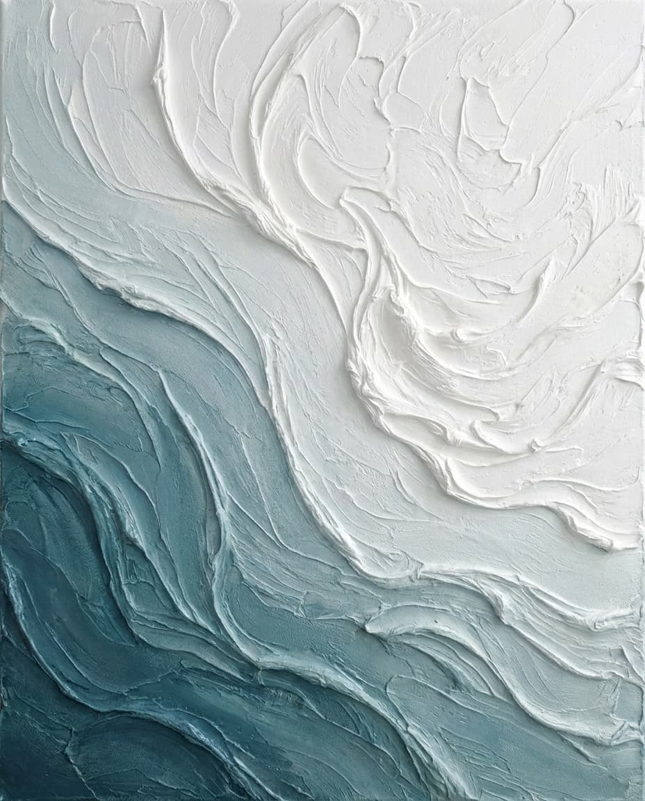 Abstract Ocean Wave Soft Drift - Wall Art by Fir Gallery - Abstract wall art