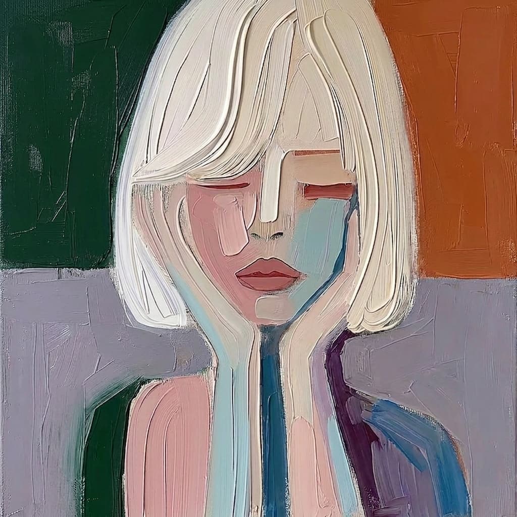 Abstract Portrait Quiet Drift - Wall Art by Fir Gallery - Abstract wall art