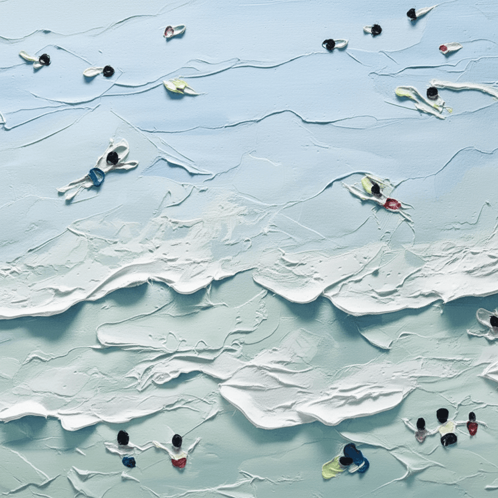 Aerial Ocean Wave Summer Drift - Wall Art by Fir Gallery - Abstract wall art