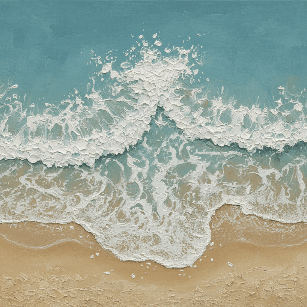 Abstract Ocean Wave Shore Break - Wall Art by Fir Gallery - Abstract wall art