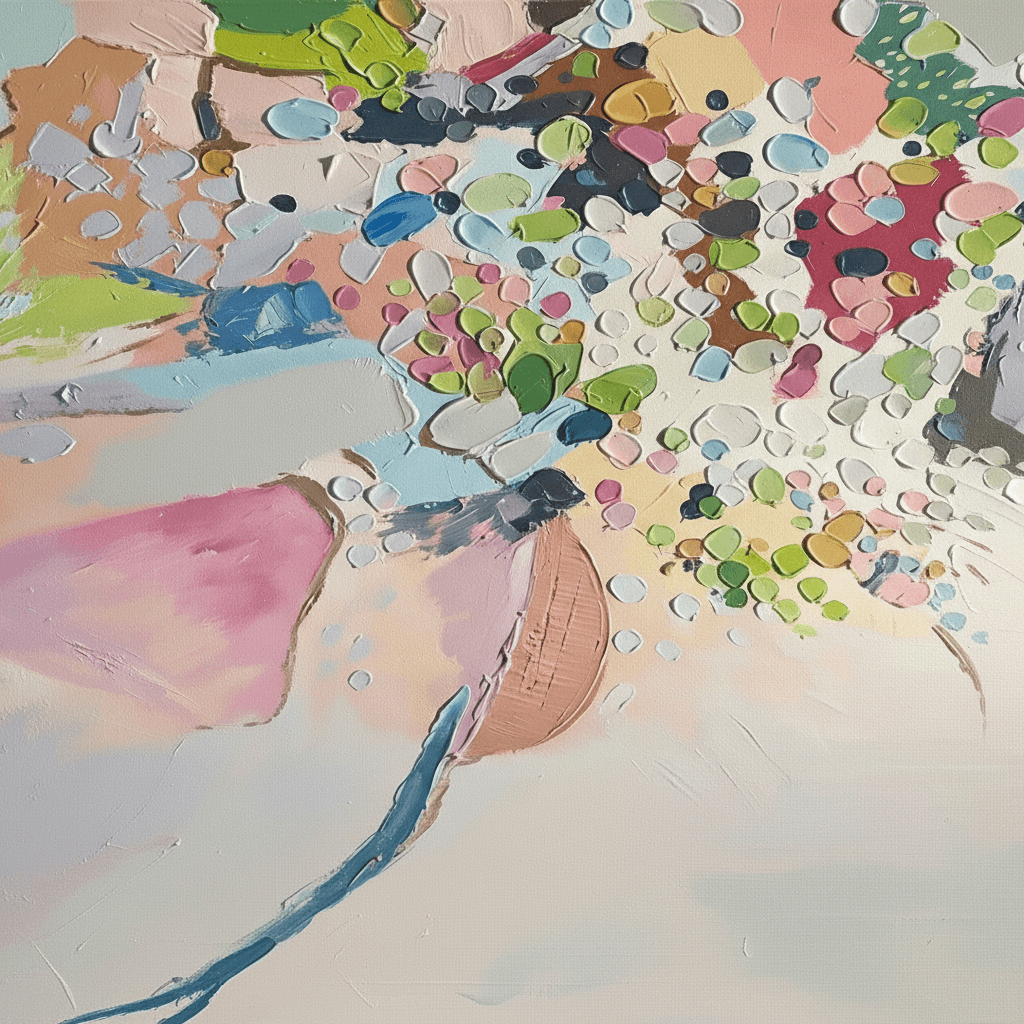 Pastel Abstract Floral Soft Bloom - Wall Art by Fir Gallery - Abstract wall art