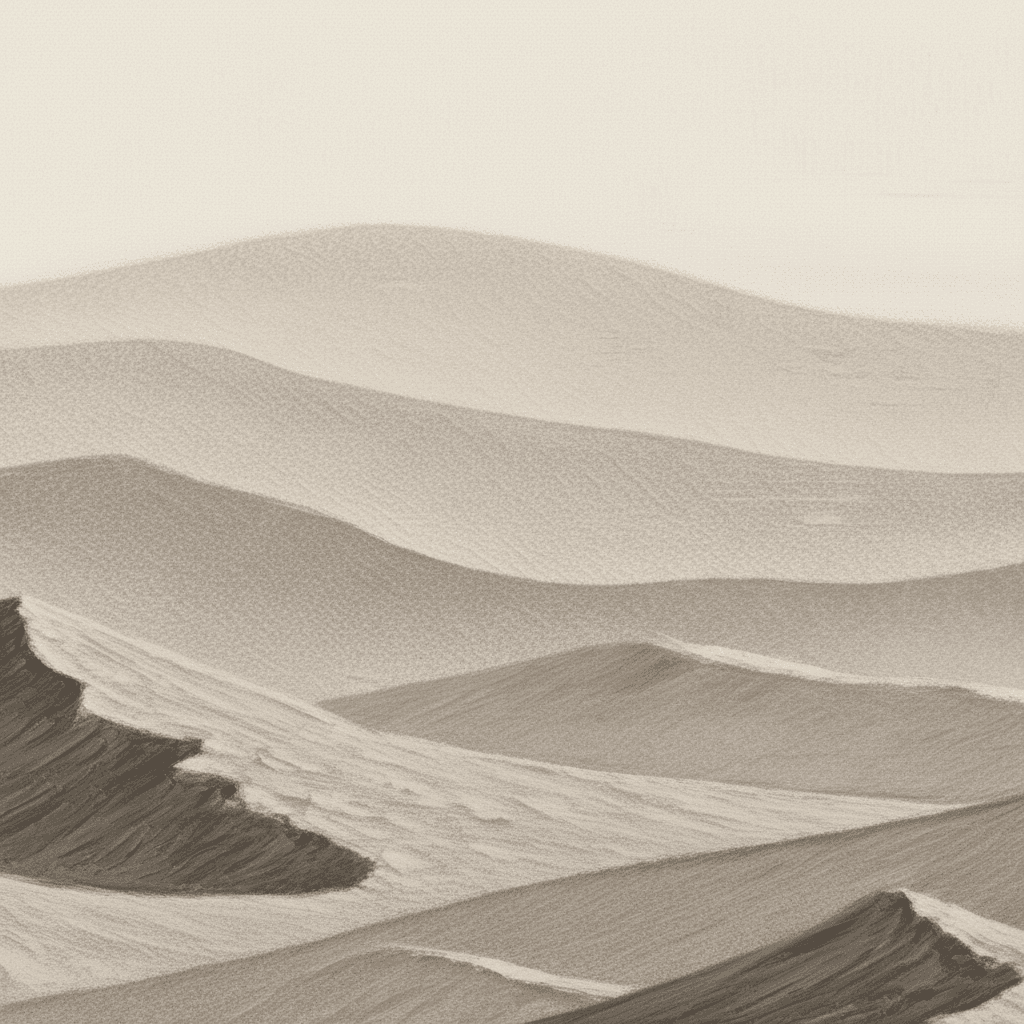 Desert Dune Landscape Quiet Drift - Wall Art by Fir Gallery - Abstract wall art