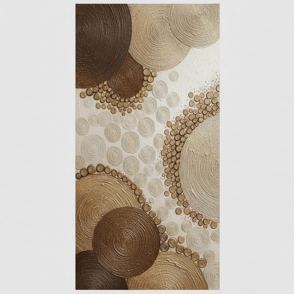 Textured Brown Abstract Quiet Orbit - Wall Art by Fir Gallery - Abstract wall art